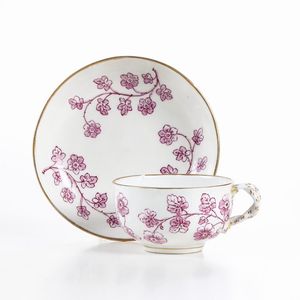 Tazza con piattino<BR>Germania, Manifattura di Nymphenburg, 1750-1775 circa  - Asta Ceramiche - Associazione Nazionale - Case d'Asta italiane