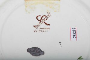 Coppia di piatti dal servizio  Ermione di Gio Ponti <BR>Milano, Manifattura San Cristoforo Richard-Ginori, anni 30 del Novecento  - Asta Ceramiche - Associazione Nazionale - Case d'Asta italiane