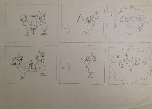 LODOLO FILM : Dalla serie sketches dei Posteros.  - Asta Asta 418 | ARTE MODERNA E CONTEMPORANEA Online - Associazione Nazionale - Case d'Asta italiane