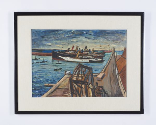 VIVIANI GIUSEPPE (1898 - 1965) : Porto.  - Asta Asta 418 | ARTE MODERNA E CONTEMPORANEA Online - Associazione Nazionale - Case d'Asta italiane