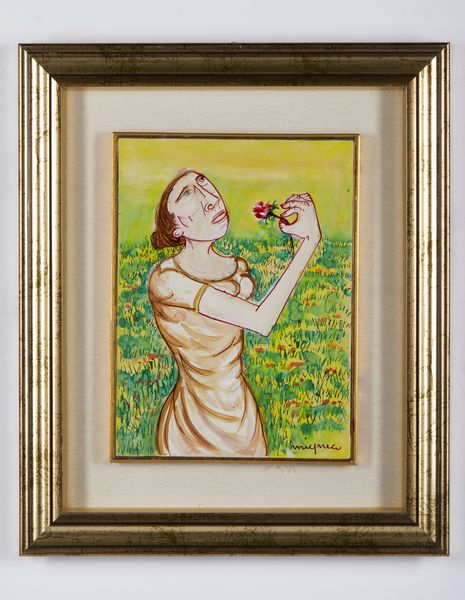 MIGNECO GIUSEPPE (1908 - 1997) : Donna con fiore.  - Asta Asta 418 | ARTE MODERNA E CONTEMPORANEA Online - Associazione Nazionale - Case d'Asta italiane