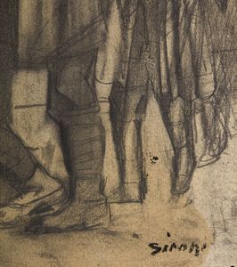 SIRONI MARIO (1885 - 1961) : Figure e paesaggio.  - Asta Asta 418 | ARTE MODERNA E CONTEMPORANEA Online - Associazione Nazionale - Case d'Asta italiane