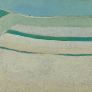 CHIANESE MARIO (n. 1928) - Colline (Campi arati e medica. Ottobre).