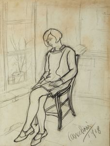 CAVICCHINI ARTURO (1907 - 1942) - Donna seduta,