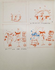 LODOLO FILM - Dalla serie sketches dei Posteros. Lotto composto da n.4 fogli