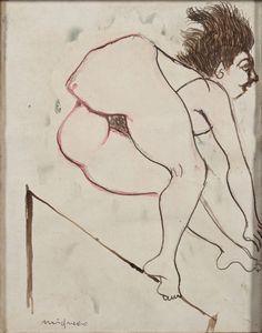 MIGNECO GIUSEPPE (1908 - 1997) - Donna che salta l'ostacolo.