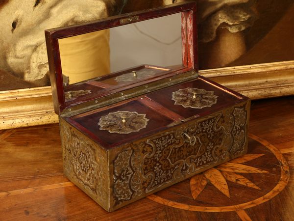 Scatola boulle porta t in legno e metallo  - Asta Due collezioni pisane - Associazione Nazionale - Case d'Asta italiane