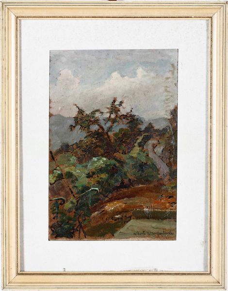 ALBERTO HELIOS GAGLIARDO : Paesaggio  - Asta Opere del XIX e XX secolo - Associazione Nazionale - Case d'Asta italiane