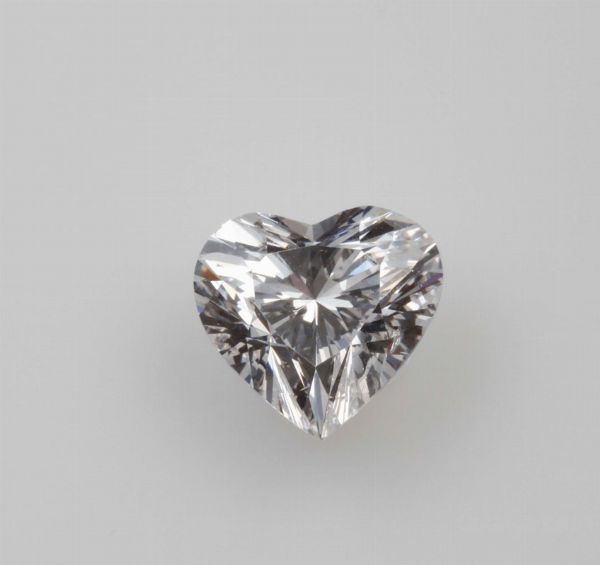 Diamante taglio a cuore di ct 2,80, colore D, caratteristiche interne SI1  - Asta Fine Jewels - Associazione Nazionale - Case d'Asta italiane