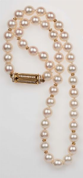 Collana di perle coltivate  - Asta Fine Jewels - Associazione Nazionale - Case d'Asta italiane