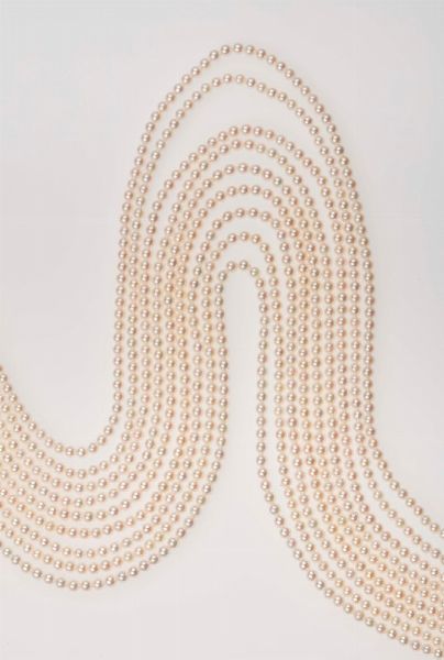 Lotto composto da 9 fili di perle  - Asta Fine Jewels - Associazione Nazionale - Case d'Asta italiane