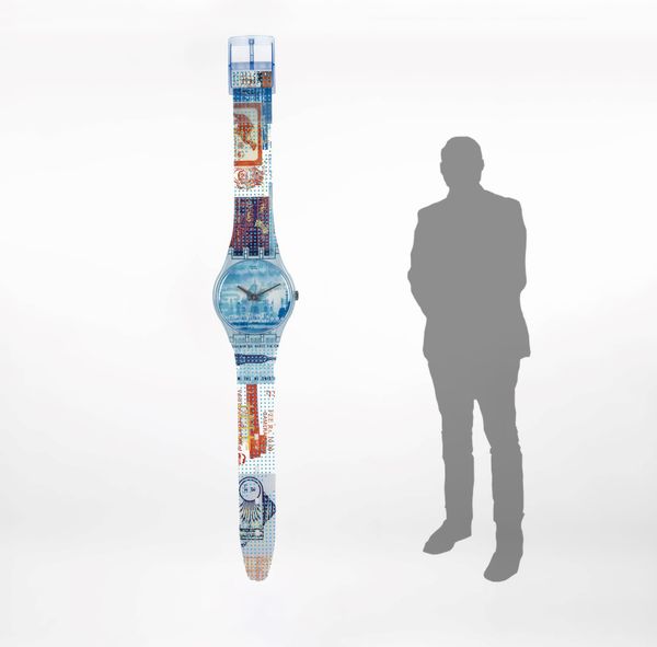 Swatch : Maxi orologio da parete - Taj Mahal  - Asta Swatch  - Associazione Nazionale - Case d'Asta italiane