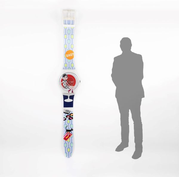Swatch : Maxi orologio da parete - Hello Petula (MGW136)  - Asta Swatch  - Associazione Nazionale - Case d'Asta italiane