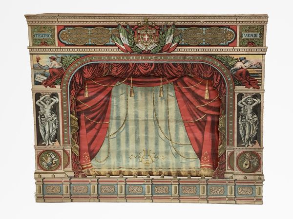 Teatro con fondali  - Asta Giocattoli d'Epoca - Associazione Nazionale - Case d'Asta italiane