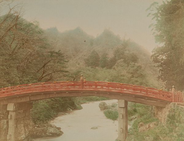 Kimbei Kusakabe, Attribuito a : Senza titolo (Sacred bridge at Nikko)  - Asta Incanti d'Asia - Associazione Nazionale - Case d'Asta italiane
