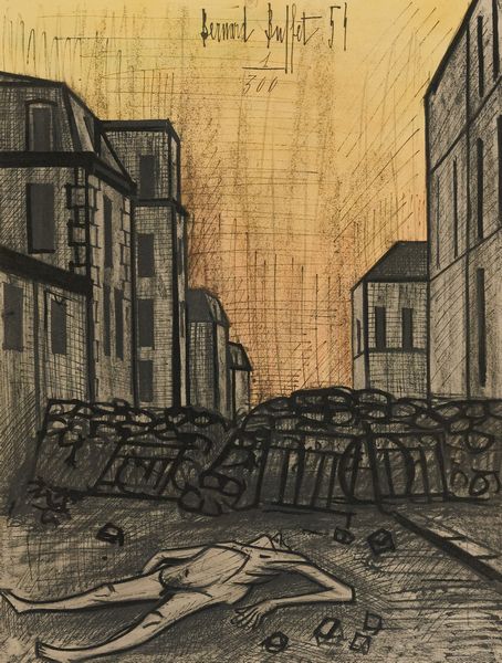 Bernard Buffet : Uomo disteso  - Asta Asta Estiva di Arte Moderna e Contemporanea - Associazione Nazionale - Case d'Asta italiane