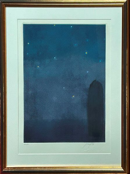 Piero Guccione : Il cipresso di Taormina  - Asta Asta Estiva di Arte Moderna e Contemporanea - Associazione Nazionale - Case d'Asta italiane