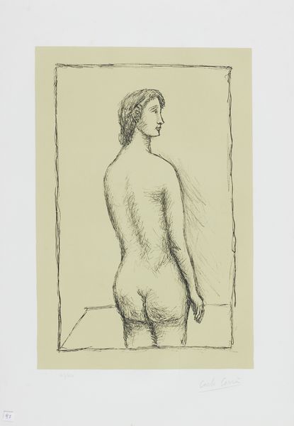 Carlo Carrà : Nudo di schiena  - Asta Asta Estiva di Arte Moderna e Contemporanea - Associazione Nazionale - Case d'Asta italiane