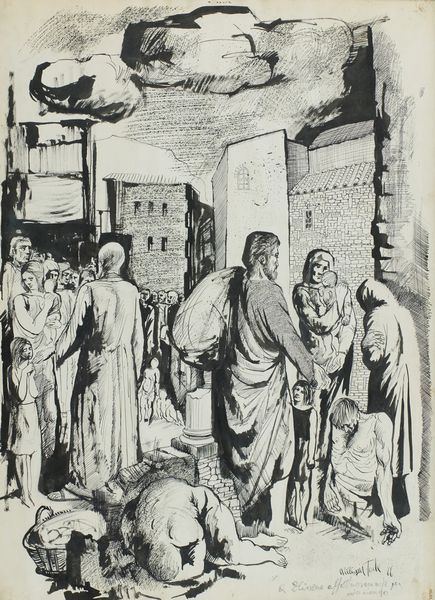 William Tode : Studio per scenografia filM Quo Vadiz  - Asta Asta Estiva di Arte Moderna e Contemporanea - Associazione Nazionale - Case d'Asta italiane