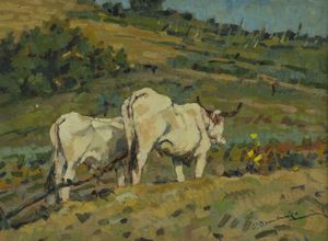 Carlo Domenici - All'aratro