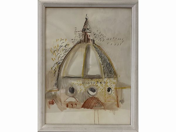 Fabio De Poli : La cupola di Brunelleschi 1970  - Asta Deballage. Occasioni all'asta - Associazione Nazionale - Case d'Asta italiane