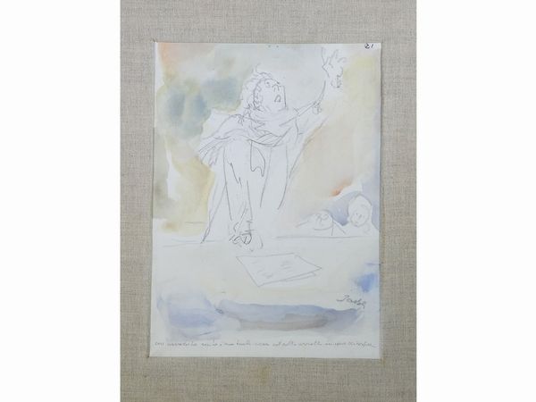 Amerigo Bartoli Natinguerra : Composizioni con figure  - Asta Deballage. Occasioni all'asta - Associazione Nazionale - Case d'Asta italiane