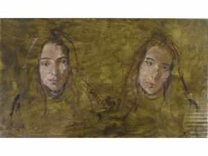 Enzo Faraoni - Studio per ritratto femminile 1995