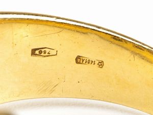 SALVINI: anello in oro con diamanti  - Asta Gioielli, orologi, argenti e penne - Associazione Nazionale - Case d'Asta italiane