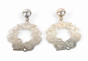 CHANTECLER: orecchini a cerchio in argento  - Asta Gioielli, orologi, argenti e penne - Associazione Nazionale - Case d'Asta italiane