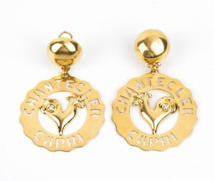 CHANTECLER: orecchini a cerchio in oro  - Asta Gioielli, orologi, argenti e penne - Associazione Nazionale - Case d'Asta italiane