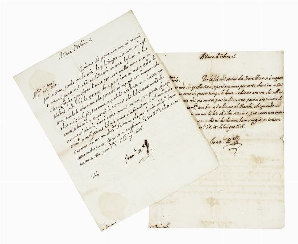 FRANCESCO MARIA II DELLA ROVERE : 4 lettere con firme autografe.  - Asta Autografi e manoscritti, Futurismo, libri del Novecento e libri d'artista [Parte I] - Associazione Nazionale - Case d'Asta italiane