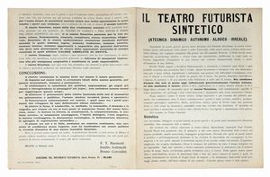 Filippo Tommaso Marinetti - Il teatro futurista sintetico. (Atecnico - Dinamico - Autonomo - Alogico - Irreale).