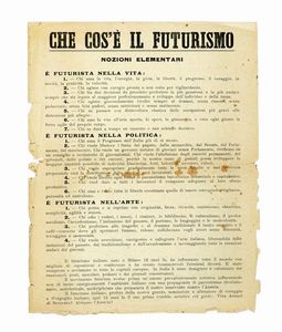 Filippo Tommaso Marinetti - Che cos'è il futurismo. Nozioni elementari.
