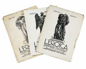 ETTORE COZZANI - Lotto di 6 fascicoli da L'Eroica. Rassegna italiana di Ettore Cozzani. Anni XIII (-XIV).
