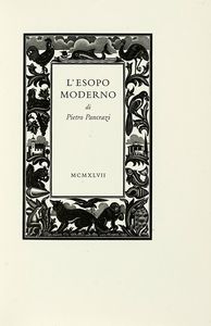 PIETRO PANCRAZI - L'Esopo moderno [?] xilografie di Bruno Bramanti.