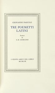 Giovanni Pascoli - Tre poemetti latini.