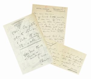 ELEONORA DUSE - 2 lettere autografe inviate a un?amica (Gertrude von Huegelal).