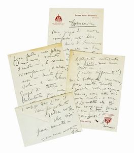 ELEONORA DUSE - 2 lettere autografe inviate a Gertrude von Huegelal.