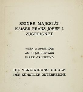 FRIEDRICH KÖNIG - XXX. Ausstellung der Vereinigung bildender Künstler Österreichs Secession Wien.