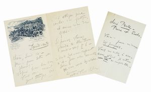 ELEONORA DUSE - 3 lettere autografe inviate a un'amica (Gertrude von Huegelal).