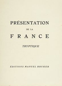 JULES MICHELET - Présentation de la France [...]. 1er (-3er) volet du tryptique.