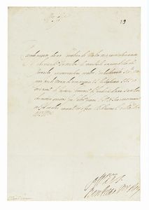 PIETRO (DE) MEDICI - Lettera con firma autografa inviata a Benedetto Guerrini.