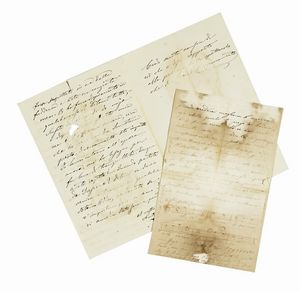 AMILCARE PONCHIELLI - 3 lettere autografe firmate, spedite alla soprano Teresina Brambilla (dapprima fidanzata e poi moglie di Ponchielli).