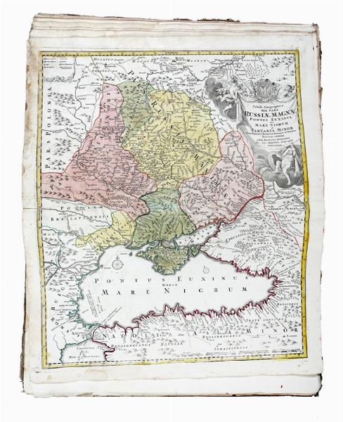JOHANN BAPTIST HOMANN : Atlas Novus terrarum orbis imperia [...] Somannischer Atlas von Sundert Landfarten.  - Asta Libri a stampa dal XV al XIX secolo [Parte II] - Associazione Nazionale - Case d'Asta italiane