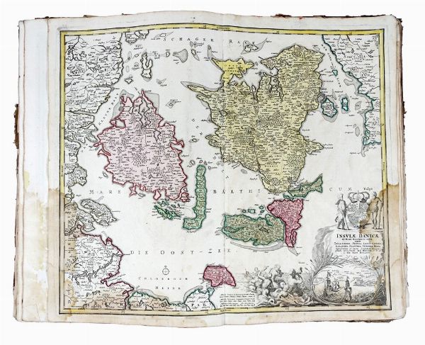 JOHANN BAPTIST HOMANN : Atlas Novus terrarum orbis imperia [...] Somannischer Atlas von Sundert Landfarten.  - Asta Libri a stampa dal XV al XIX secolo [Parte II] - Associazione Nazionale - Case d'Asta italiane