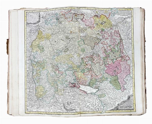 JOHANN BAPTIST HOMANN : Atlas Novus terrarum orbis imperia [...] Somannischer Atlas von Sundert Landfarten.  - Asta Libri a stampa dal XV al XIX secolo [Parte II] - Associazione Nazionale - Case d'Asta italiane
