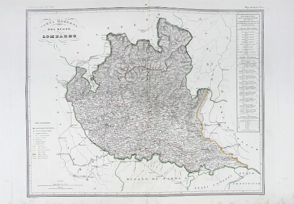 Attilio Zuccagni Orlandini : Atlante geografico degli stati italiani delineato sopra le migliori e pi moderne mappe per servire di corredo alla Corografia fisica storica e statistica dell'Italia. Volume I (-II).  - Asta Libri a stampa dal XV al XIX secolo [Parte II] - Associazione Nazionale - Case d'Asta italiane