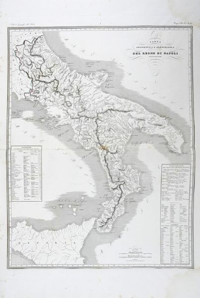 Attilio Zuccagni Orlandini : Atlante geografico degli stati italiani delineato sopra le migliori e pi moderne mappe per servire di corredo alla Corografia fisica storica e statistica dell'Italia. Volume I (-II).  - Asta Libri a stampa dal XV al XIX secolo [Parte II] - Associazione Nazionale - Case d'Asta italiane