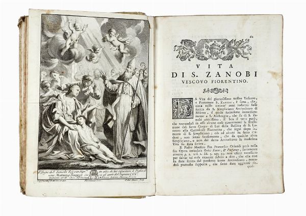GIUSEPPE MARIA BROCCHI : Vite de' santi e beati fiorentini...  - Asta Libri a stampa dal XV al XIX secolo [Parte II] - Associazione Nazionale - Case d'Asta italiane