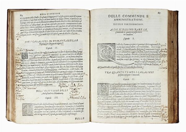 Cavalieri di Santo Stefano : Statuti, capitoli et constitutioni del Ordine di Santo Stephano.  - Asta Libri a stampa dal XV al XIX secolo [Parte II] - Associazione Nazionale - Case d'Asta italiane